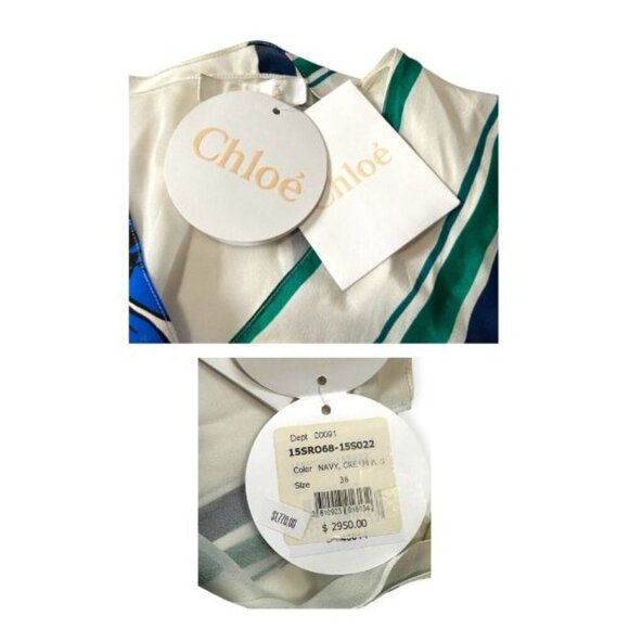 Chloe printed silk crepe de chine wrap dress, 36 FR, Retail $2,950, New w/ tag - Picture 5 of 16